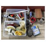 2 Totes of Assorted Hardware & Goods