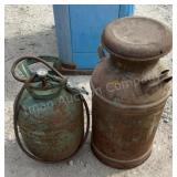 Milk Can & Homemade Air Tank