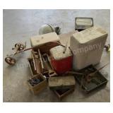 Group of Hand Tools Coolers Lights