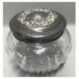 Dresser jar with sterling lid