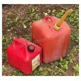 Pair of Gas Cans Small Can Is Full