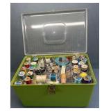 Nice Sewing Box, Thimbles, KK Scissors