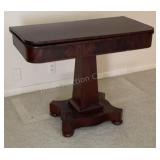 Walnut Game Table 36x18x28in Folded