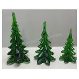 6-10in Art Glass Christmas Trees