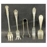 2.10 Sterling Pickle, Olive, Baby Forks, Small