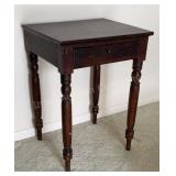 Walnut 1 Drawer Side Table 21x18x29in
