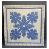 18x18 Framed Quilted Piece Hand Done