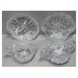 Cracked Cream and Sugar, Cut Dishes