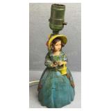 Figural Iron Lamp, New Cord