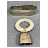 .55 Oz Napkin Ring, Sterling Baby Rattle