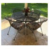 5 Pc Expanded Metal Patio Table & Chairs