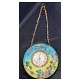 Nice Old HP Milk Glass Hanging Clock by E. N.