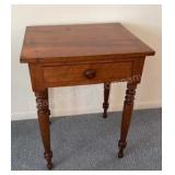 Antique Walnut Single Drawer Side Table