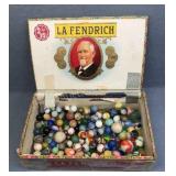 Good Old Marbles in Cigar Box