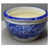 13in Blue/White Scenic Planter