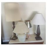 Four table lamps