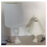 Two marble based lamps