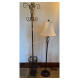 Coat Tree and Floor Lamp