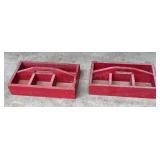 Pair Wooden Painted Farrier Boxes