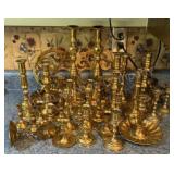 Group of Brass Candlesticks