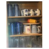 Pier1 porcelain mugs & Glass cups