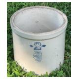 2 Gal White Hall Crock