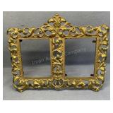 Heavy Brass Dbl 4x5 1/2 Picture Frame