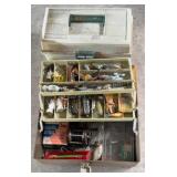 Pair old Tackle Boxes w/ Many Lures
