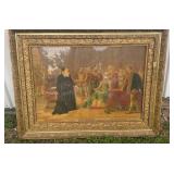 Large 39x51in ornate framed picture