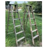 Pair of 6ft Wooden Ladders