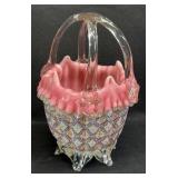 Nice 10in Art Glass Basket -