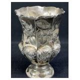 Fancy 4.8 Oz Sterling Embossed Vase