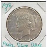 1928 S Silver Peace Dollar