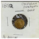 Unverified 1852 California Fractional Gold Coin