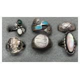 6 Sterling Rings