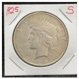1925 S Silver Peace Dollar