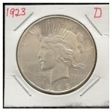 1923 D Silver Peace Dollar