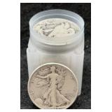 20x Walking Liberty Silver Half Dollars