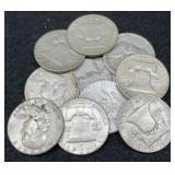 10x Franklin Silver Half Dollar