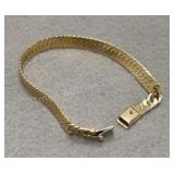 14K Gold Bracelet - 14.7g - Has Twisted Area