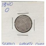 1840 O Seated Liberty Dime