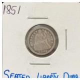 1851 Seated Liberty Dime