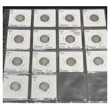 14 1911-1916 Barber Dimes