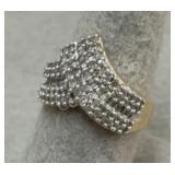 10K Gold Diamond Ring - Sz 7 - 5.93g