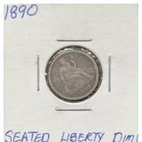 1890 Seated Liberty Dime