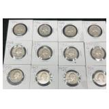 12x Jefferson Silver Quarters