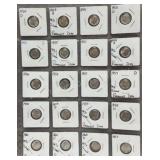 20 Rosevelt Silver Dimes Various Dates