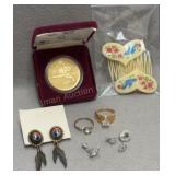 Feather Earrings, Display Coin, Clip ons and More
