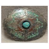 Sterling Turquoise Belt Buckle