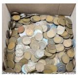 Approx 800 Wheat & Steel Pennies
